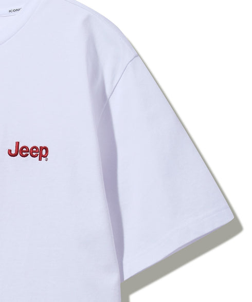 JEEP(ジープ)/グラフィック バックロゴ ロゴ刺繍 半袖 Tシャツ/M-Logo graphic t-shirt | AT2252021 | レッド