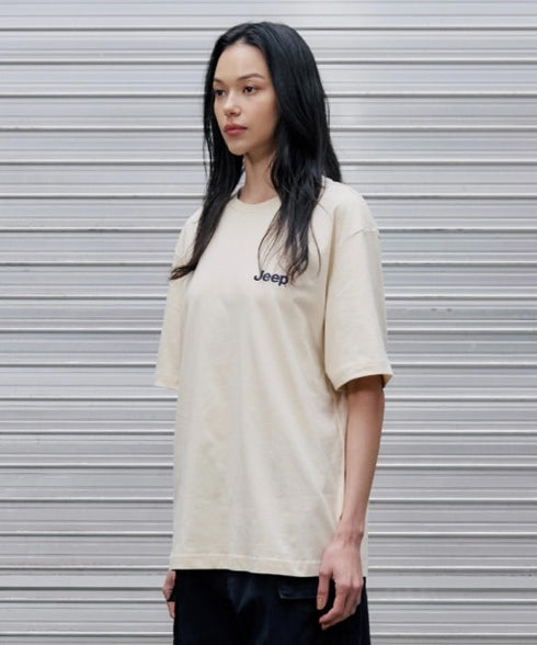 JEEP(ジープ)/グラフィック バックロゴ ロゴ刺繍 半袖 Tシャツ/M-Logo graphic t-shirt | AT2252021 | アイボリー