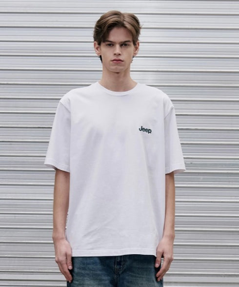 JEEP(ジープ)/グラフィック バックロゴ ロゴ刺繍 半袖 Tシャツ/M-Logo graphic t-shirt | AT2252021 | グリーン