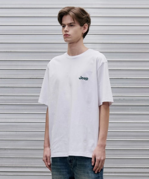 JEEP(ジープ)/グラフィック バックロゴ ロゴ刺繍 半袖 Tシャツ/M-Logo graphic t-shirt | AT2252021 | グリーン