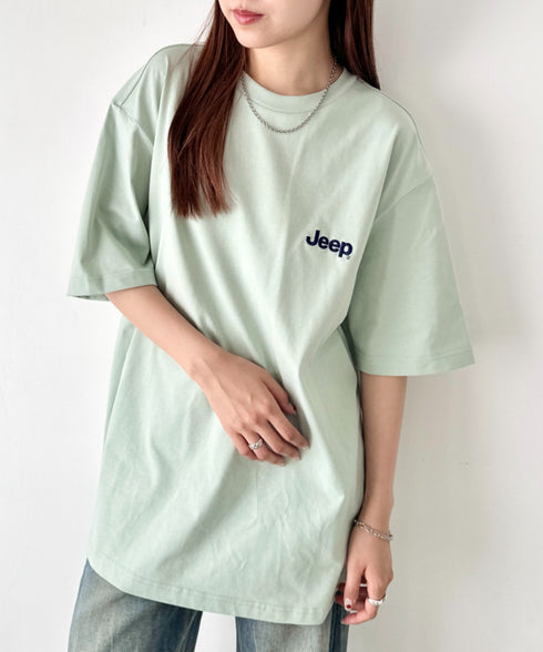 JEEP(ジープ)/グラフィック バックロゴ ロゴ刺繍 半袖 Tシャツ/M-Logo graphic t-shirt | AT2252021 | ミント
