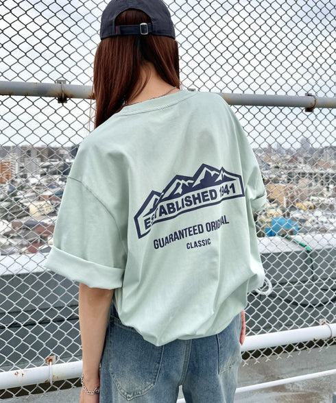 JEEP(ジープ)/グラフィック バックロゴ ロゴ刺繍 半袖 Tシャツ/M-Logo graphic t-shirt | AT2252021 | ミント