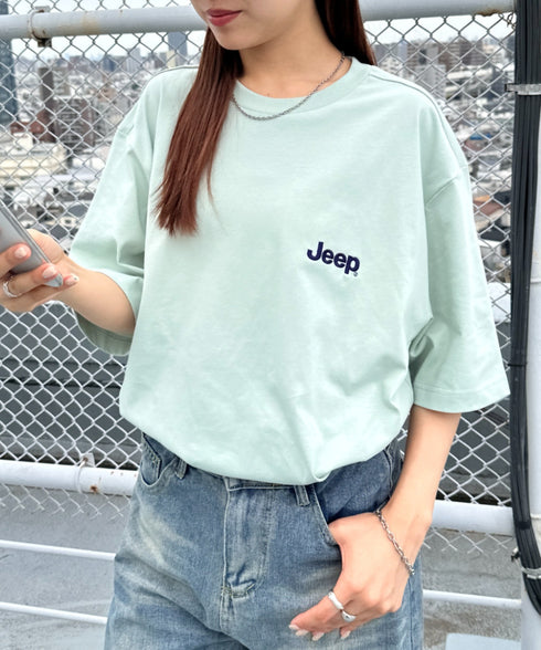 JEEP(ジープ)/グラフィック バックロゴ ロゴ刺繍 半袖 Tシャツ/M-Logo graphic t-shirt | AT2252021 | ミント