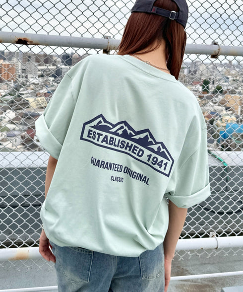JEEP(ジープ)/グラフィック バックロゴ ロゴ刺繍 半袖 Tシャツ/M-Logo graphic t-shirt | AT2252021 | ミント