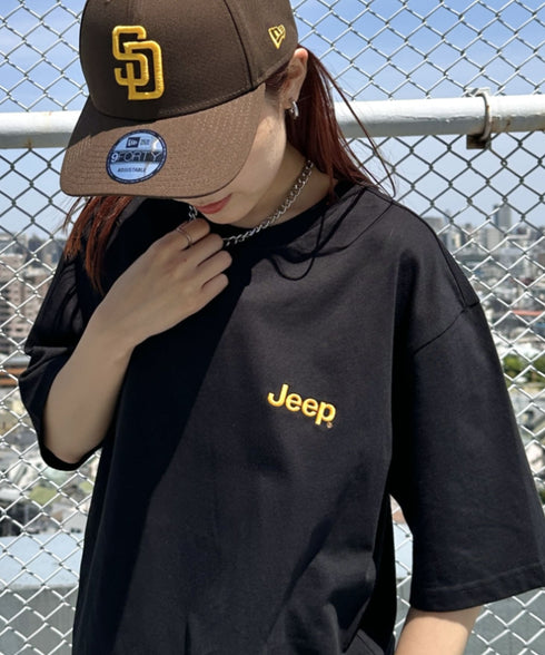 JEEP(ジープ)/グラフィック バックロゴ ロゴ刺繍 半袖 Tシャツ/M-Logo graphic t-shirt | AT2252021 | ブラック