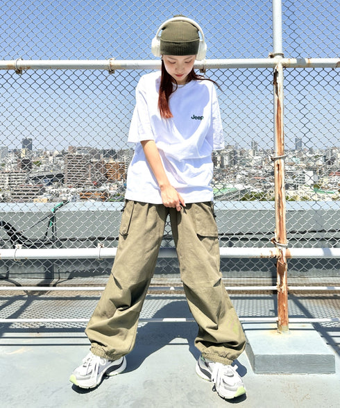 JEEP(ジープ)/グラフィック バックロゴ ロゴ刺繍 半袖 Tシャツ/M-Logo graphic t-shirt | AT2252021 | グリーン