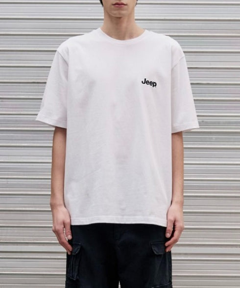 JEEP(ジープ)/グラフィック バックロゴ ロゴ刺繍 半袖 Tシャツ/M-Logo graphic t-shirt | AT2252021 | ホワイト系その他