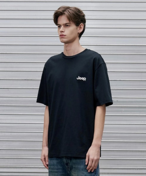 JEEP(ジープ)/グラフィック バックロゴ ロゴ刺繍 半袖 Tシャツ/M-Logo graphic t-shirt | AT2252021 | ブラック系その他