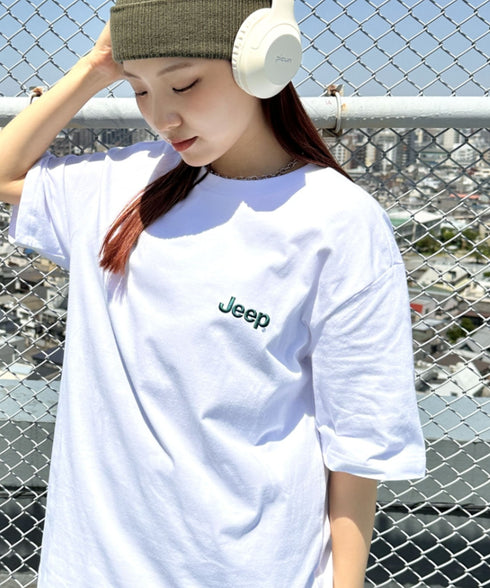JEEP(ジープ)/グラフィック バックロゴ ロゴ刺繍 半袖 Tシャツ/M-Logo graphic t-shirt | AT2252021 | グリーン