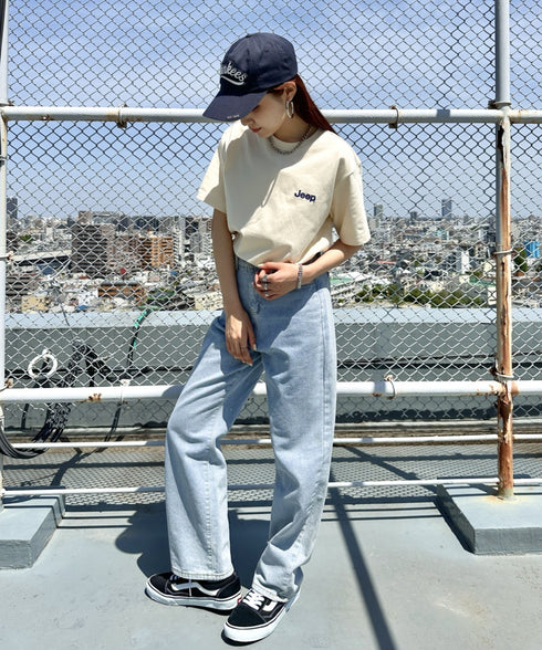 JEEP(ジープ)/グラフィック バックロゴ ロゴ刺繍 半袖 Tシャツ/M-Logo graphic t-shirt | AT2252021 | アイボリー
