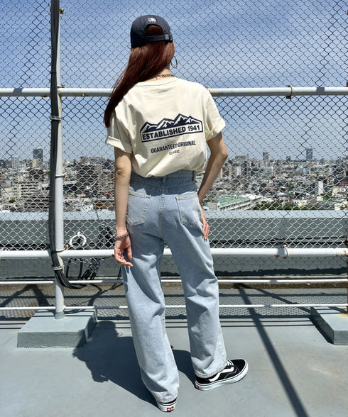 JEEP(ジープ)/グラフィック バックロゴ ロゴ刺繍 半袖 Tシャツ/M-Logo graphic t-shirt | AT2252021 | アイボリー
