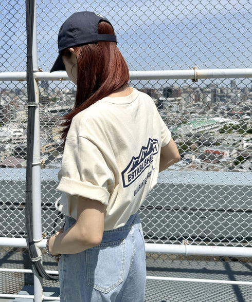 JEEP(ジープ)/グラフィック バックロゴ ロゴ刺繍 半袖 Tシャツ/M-Logo graphic t-shirt | AT2252021 | アイボリー
