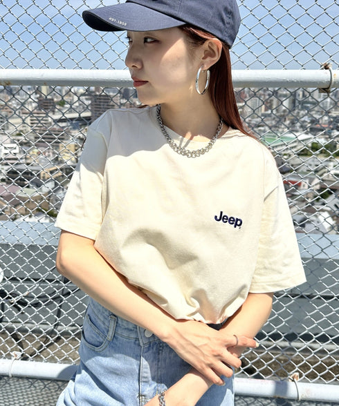 JEEP(ジープ)/グラフィック バックロゴ ロゴ刺繍 半袖 Tシャツ/M-Logo graphic t-shirt | AT2252021 | アイボリー