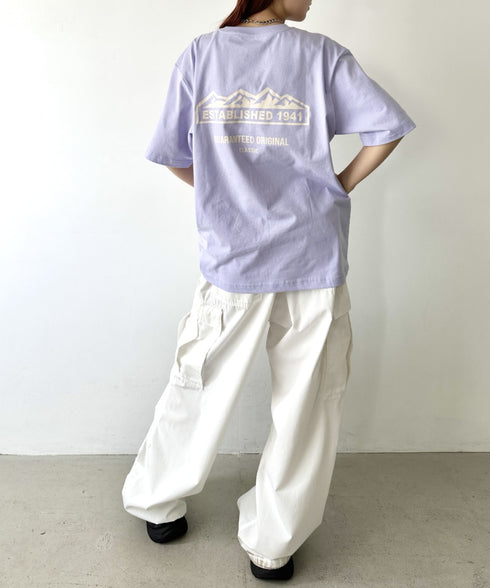 JEEP(ジープ)/グラフィック バックロゴ ロゴ刺繍 半袖 Tシャツ/M-Logo graphic t-shirt | AT2252021 | ライトパープル