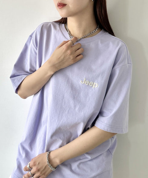 JEEP(ジープ)/グラフィック バックロゴ ロゴ刺繍 半袖 Tシャツ/M-Logo graphic t-shirt | AT2252021 | ライトパープル
