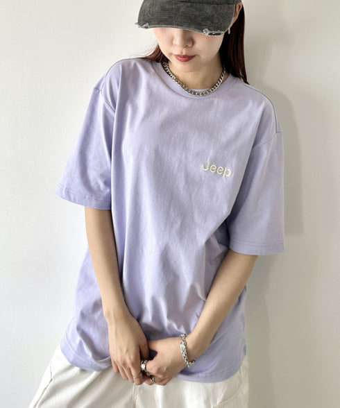 JEEP(ジープ)/グラフィック バックロゴ ロゴ刺繍 半袖 Tシャツ/M-Logo graphic t-shirt | AT2252021 | ライトパープル