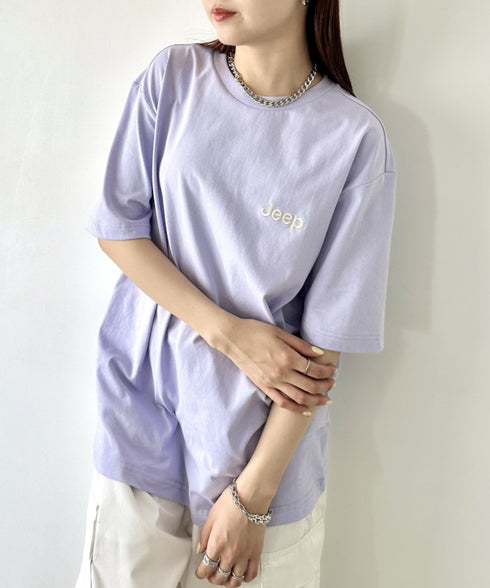 JEEP(ジープ)/グラフィック バックロゴ ロゴ刺繍 半袖 Tシャツ/M-Logo graphic t-shirt | AT2252021 | ライトパープル