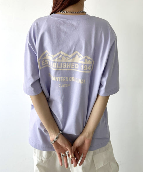 JEEP(ジープ)/グラフィック バックロゴ ロゴ刺繍 半袖 Tシャツ/M-Logo graphic t-shirt | AT2252021 | ライトパープル