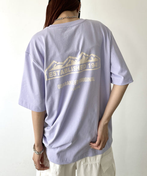 JEEP(ジープ)/グラフィック バックロゴ ロゴ刺繍 半袖 Tシャツ/M-Logo graphic t-shirt | AT2252021 | ライトパープル
