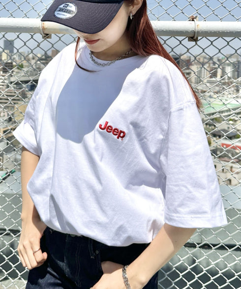 JEEP(ジープ)/グラフィック バックロゴ ロゴ刺繍 半袖 Tシャツ/M-Logo graphic t-shirt | AT2252021 | レッド