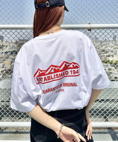 JEEP(ジープ)/グラフィック バックロゴ ロゴ刺繍 半袖 Tシャツ/M-Logo graphic t-shirt | AT2252021 | レッド