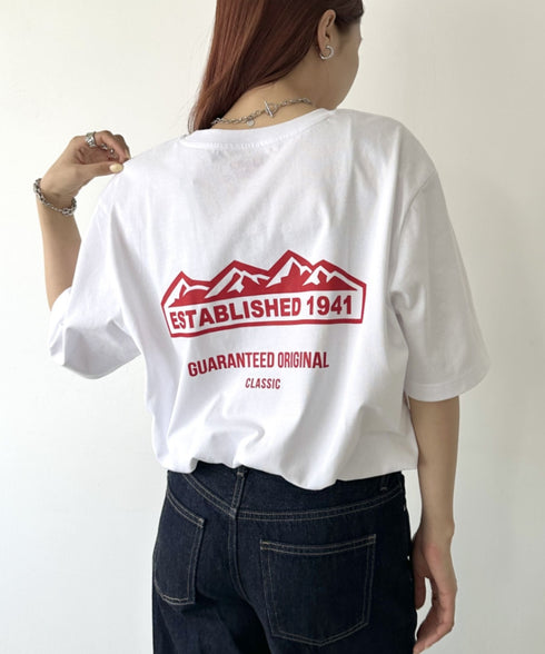 JEEP(ジープ)/グラフィック バックロゴ ロゴ刺繍 半袖 Tシャツ/M-Logo graphic t-shirt | AT2252021 | レッド