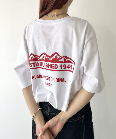 JEEP(ジープ)/グラフィック バックロゴ ロゴ刺繍 半袖 Tシャツ/M-Logo graphic t-shirt | AT2252021 | レッド