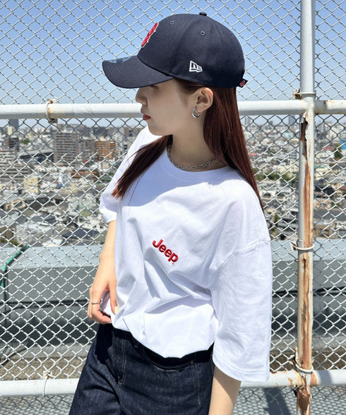 JEEP(ジープ)/グラフィック バックロゴ ロゴ刺繍 半袖 Tシャツ/M-Logo graphic t-shirt | AT2252021 | レッド