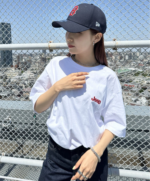 JEEP(ジープ)/グラフィック バックロゴ ロゴ刺繍 半袖 Tシャツ/M-Logo graphic t-shirt | AT2252021 | レッド