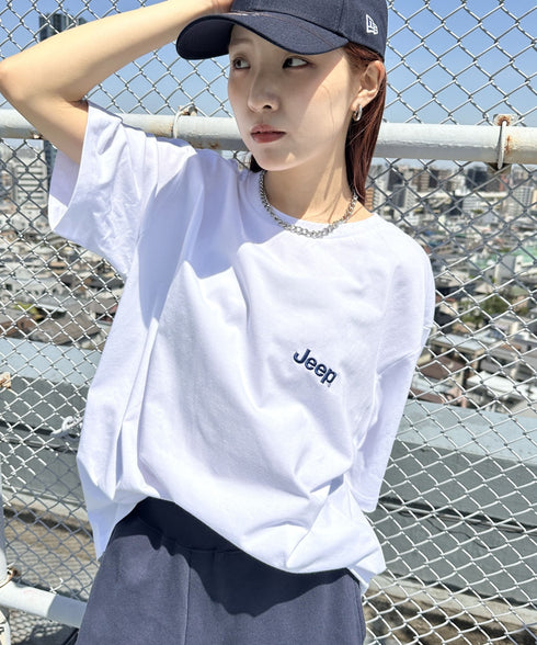 JEEP(ジープ)/グラフィック バックロゴ ロゴ刺繍 半袖 Tシャツ/M-Logo graphic t-shirt | AT2252021 | ホワイト