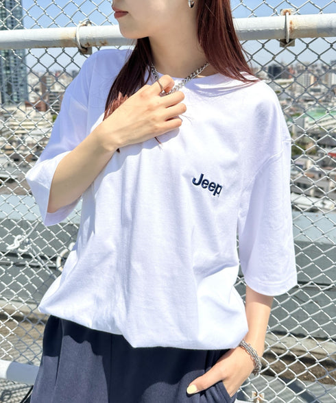 JEEP(ジープ)/グラフィック バックロゴ ロゴ刺繍 半袖 Tシャツ/M-Logo graphic t-shirt | AT2252021 | ホワイト