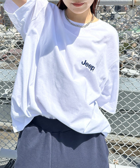 JEEP(ジープ)/グラフィック バックロゴ ロゴ刺繍 半袖 Tシャツ/M-Logo graphic t-shirt | AT2252021 | ホワイト