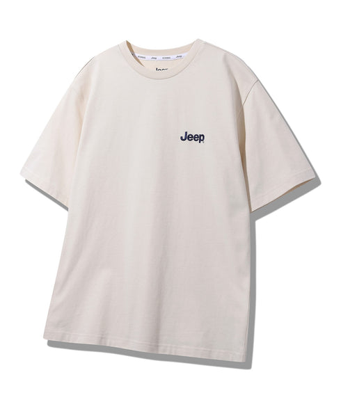 JEEP(ジープ)/グラフィック バックロゴ ロゴ刺繍 半袖 Tシャツ/M-Logo graphic t-shirt | AT2252021 | アイボリー