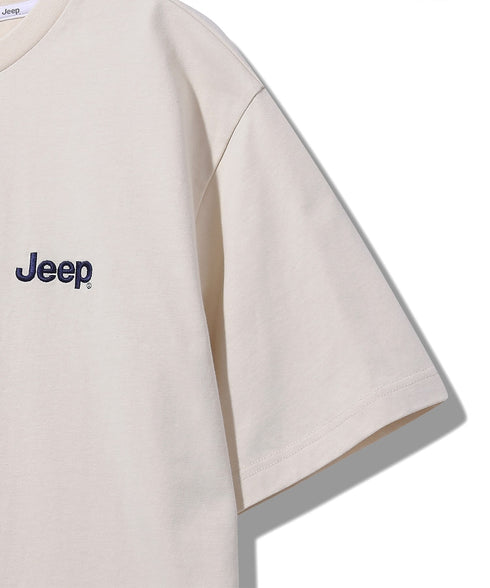 JEEP(ジープ)/グラフィック バックロゴ ロゴ刺繍 半袖 Tシャツ/M-Logo graphic t-shirt | AT2252021 | アイボリー