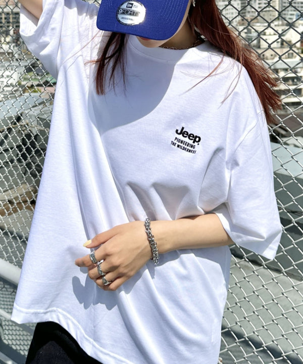 JEEP(ジープ)/2枚組セット 2P ワンポイント ロゴ刺繍 半袖 Tシャツ/2PACK Single air gram t-shirt | AT2252022 | ホワイト