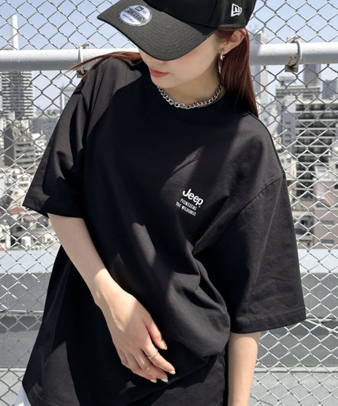 JEEP(ジープ)/2枚組セット 2P ワンポイント ロゴ刺繍 半袖 Tシャツ/2PACK Single air gram t-shirt | AT2252022 | ブラック