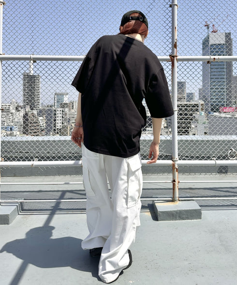 JEEP(ジープ)/2枚組セット 2P ワンポイント ロゴ刺繍 半袖 Tシャツ/2PACK Single air gram t-shirt | AT2252022 | ブラック