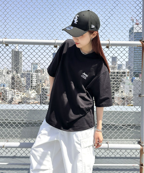 JEEP(ジープ)/2枚組セット 2P ワンポイント ロゴ刺繍 半袖 Tシャツ/2PACK Single air gram t-shirt | AT2252022 | ブラック