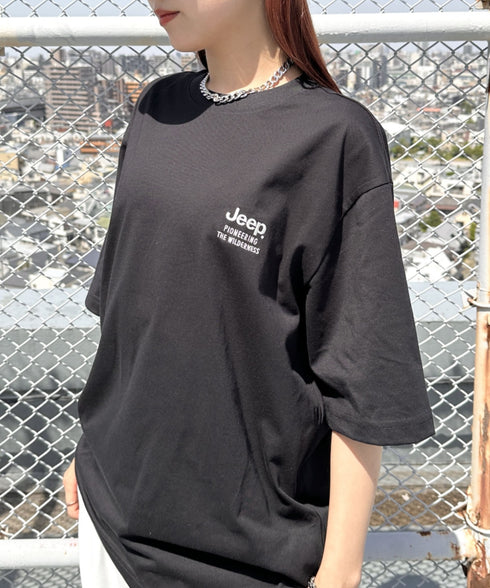 JEEP(ジープ)/2枚組セット 2P ワンポイント ロゴ刺繍 半袖 Tシャツ/2PACK Single air gram t-shirt | AT2252022 | ブラック