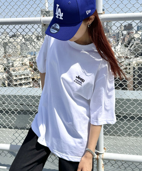 JEEP(ジープ)/2枚組セット 2P ワンポイント ロゴ刺繍 半袖 Tシャツ/2PACK Single air gram t-shirt | AT2252022 | ホワイト