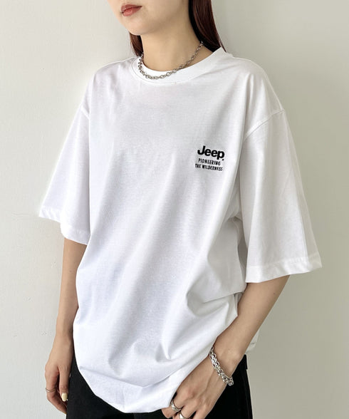JEEP(ジープ)/2枚組セット 2P ワンポイント ロゴ刺繍 半袖 Tシャツ/2PACK Single air gram t-shirt | AT2252022 | ホワイト