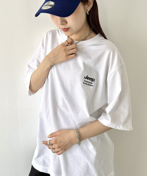 JEEP(ジープ)/2枚組セット 2P ワンポイント ロゴ刺繍 半袖 Tシャツ/2PACK Single air gram t-shirt | AT2252022 | ホワイト