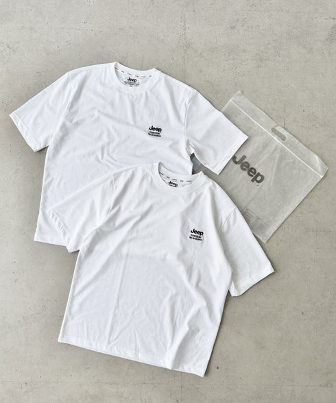 JEEP(ジープ)/2枚組セット 2P ワンポイント ロゴ刺繍 半袖 Tシャツ/2PACK Single air gram t-shirt | AT2252022 | ホワイト