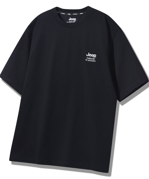 JEEP(ジープ)/2枚組セット 2P ワンポイント ロゴ刺繍 半袖 Tシャツ/2PACK Single air gram t-shirt | AT2252022 | ブラック