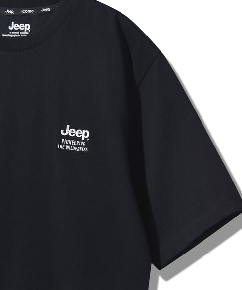 JEEP(ジープ)/2枚組セット 2P ワンポイント ロゴ刺繍 半袖 Tシャツ/2PACK Single air gram t-shirt | AT2252022 | ブラック