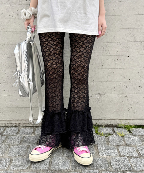 2段フリルレースパンツ | SL2255038 | ブラック