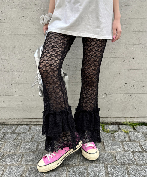 2段フリルレースパンツ | SL2255038 | ブラック