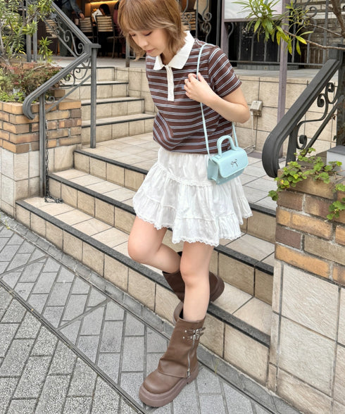 チビレースコットンティアードミニスカパン | SL2255042 | ホワイト