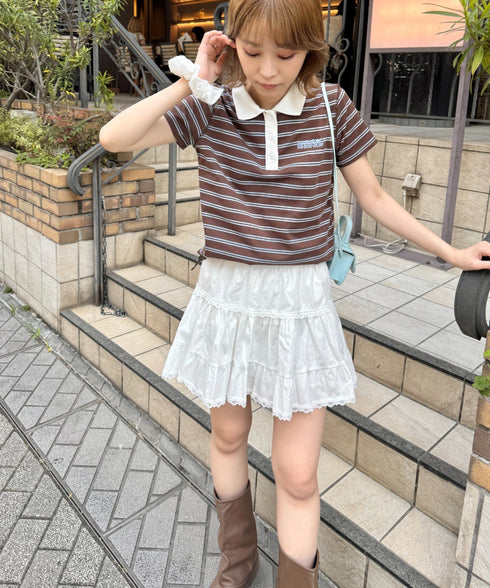 チビレースコットンティアードミニスカパン | SL2255042 | ホワイト