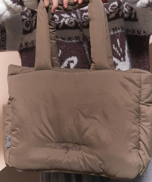 FANCY CLUB(ファンシークラブ)/パデッド パファー バタフライ キルティング ショルダー トートバッグ 軽量/CUDDLE PADDED SHOULDER BAG | AT1252029 | ブラウン